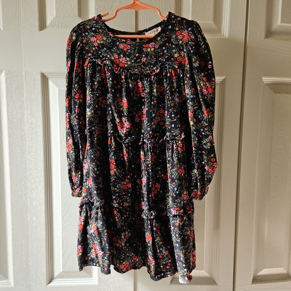 Girl's Floral Ruffle Long Sleeve Woven Dress, Cat & Jack, Small (6/6x)